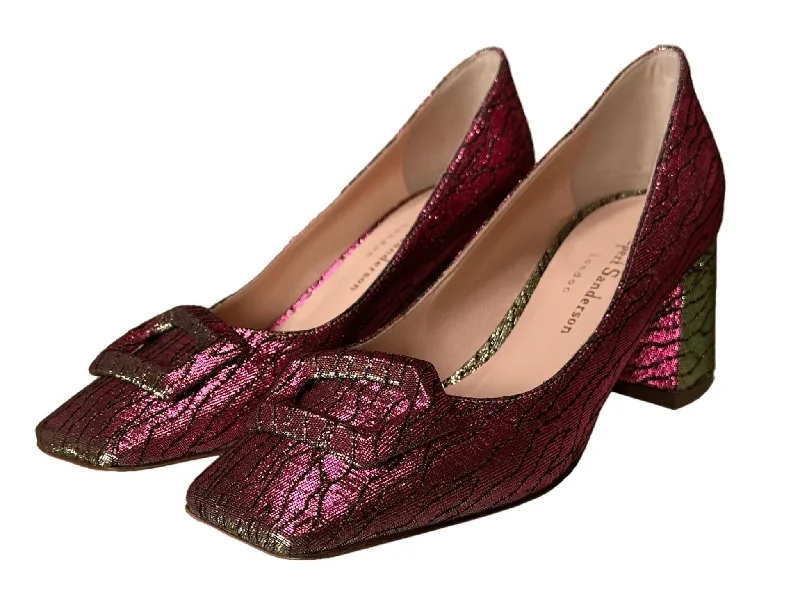 High heels with sleek linings -high heels with platform sole-Women's Naxos Cubic Pebble Pump In Ocean Lurex Multi Pink