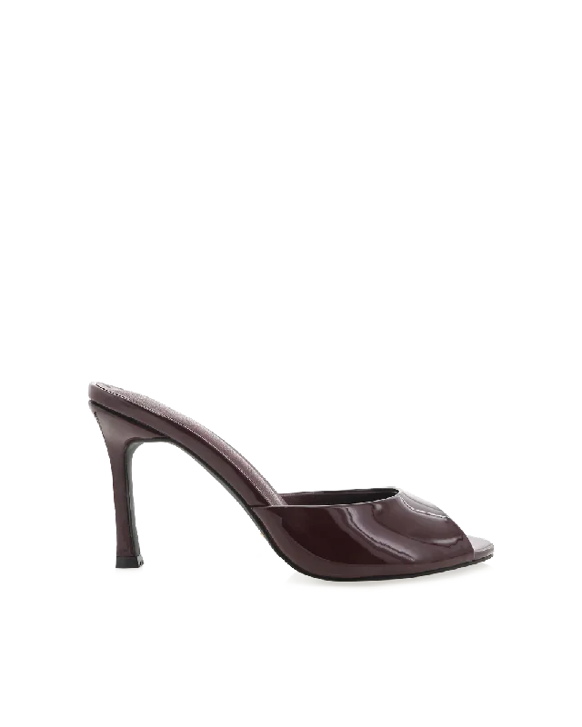 High heels with reflective relief -high heels with crystal details-ARNI - WINE PATENT