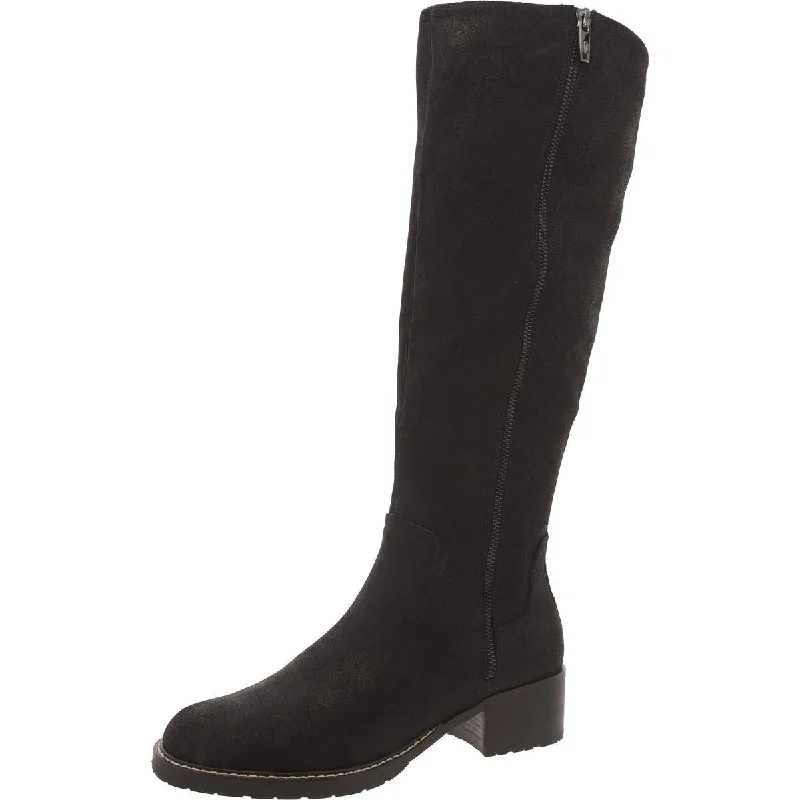 Waterproof boots for river paths-Donald J. Pliner Womens Faux Suede Block Heel Knee-High Boots