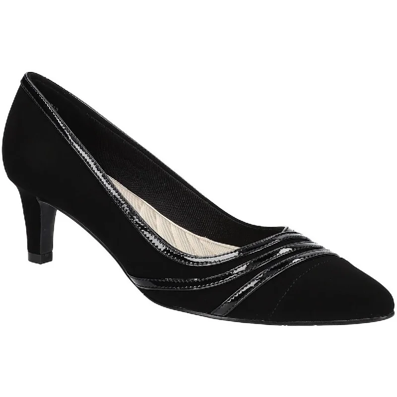 High heels for rainy night strolls -high heels with open back design-Easy Street Womens Nobel Slip On Pointed Toe Pumps