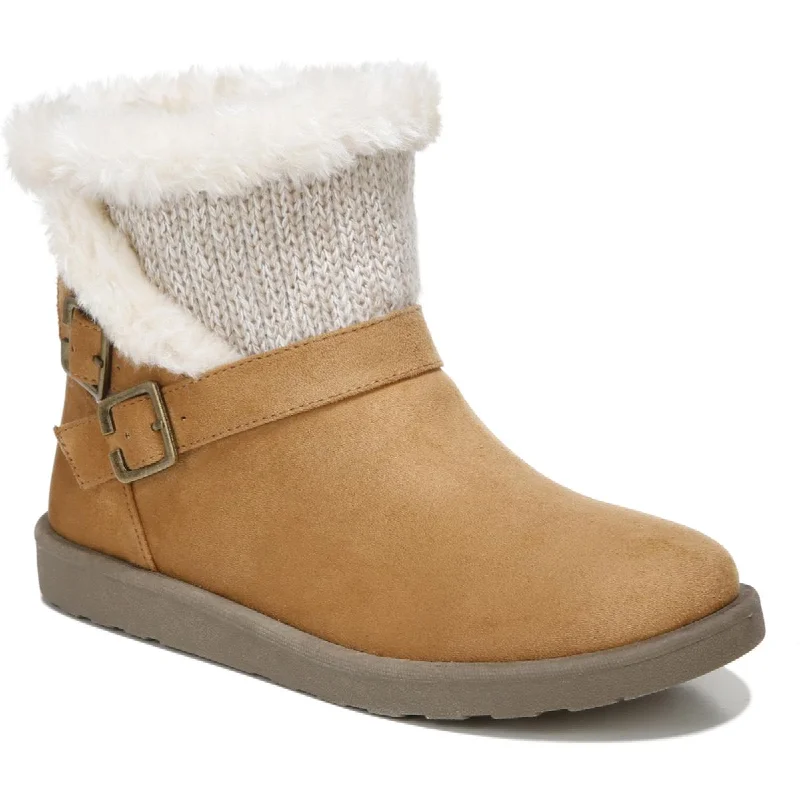 Durable boots for farm work-LifeStride Womens FLURRY Faux Leather Cold Weather Shearling Boots