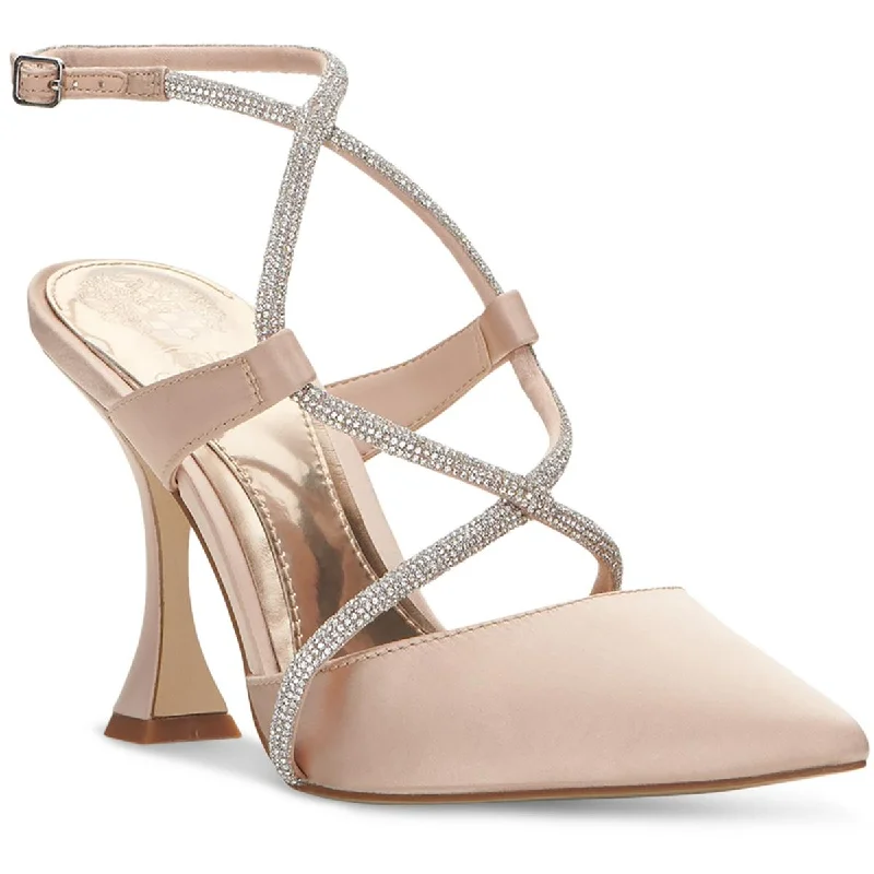 High heels for casual night walks -high heels with lace-up design-Vince Camuto Womens Kadrya Satin Embellished Pumps