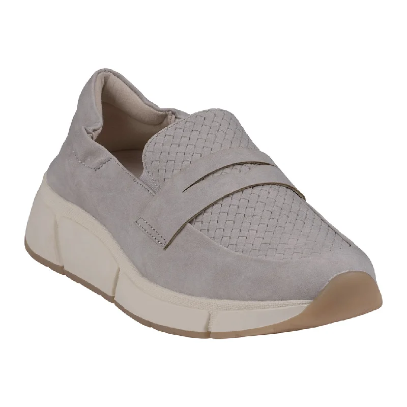 Athletic shoes with rugged outsoles -Adina Gray Penny Sneakers