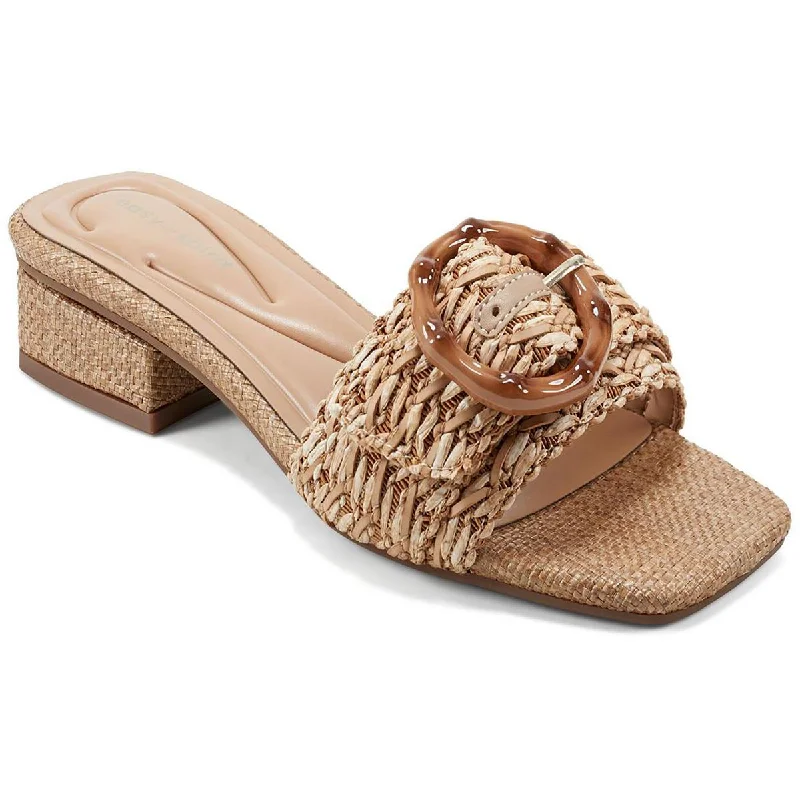 Fashionable sandals for summer nights-Easy Spirit Womens Gatlin2 Buckle Slip On Slide Sandals