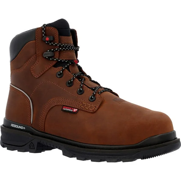 Best boots for slippery surfaces-Rocky Rams Horn Met Guard Boot Brown Men's