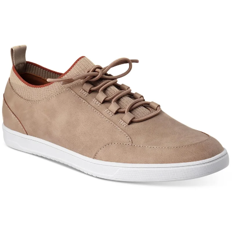 Athletic shoes with stylish textures -Alfani Mens Faux Suede Round Toe Casual And Fashion Sneakers