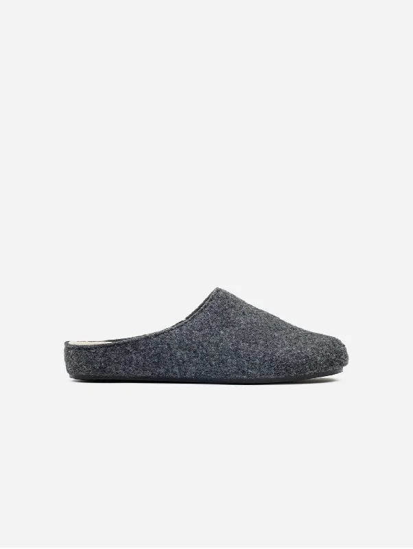 lasting slippers durable-Date Women's Vegan Mule Slippers | Dark Grey