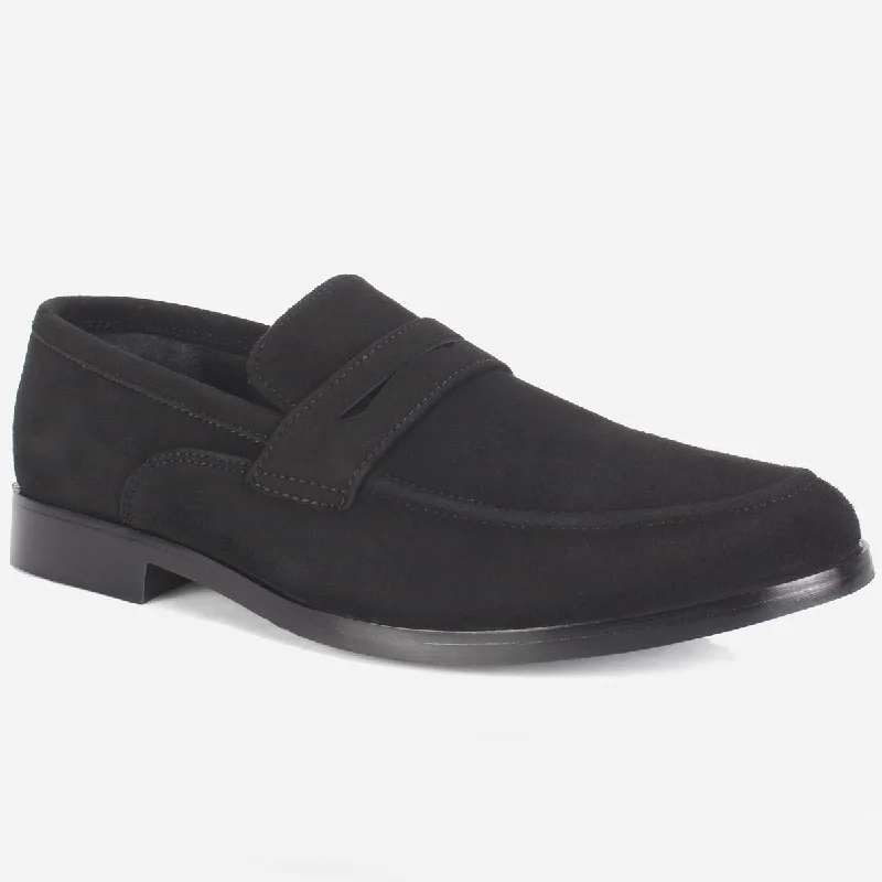 Loafers for outdoor eats -Mens "NAIMAR" Leather Slide In Loafers Shoes