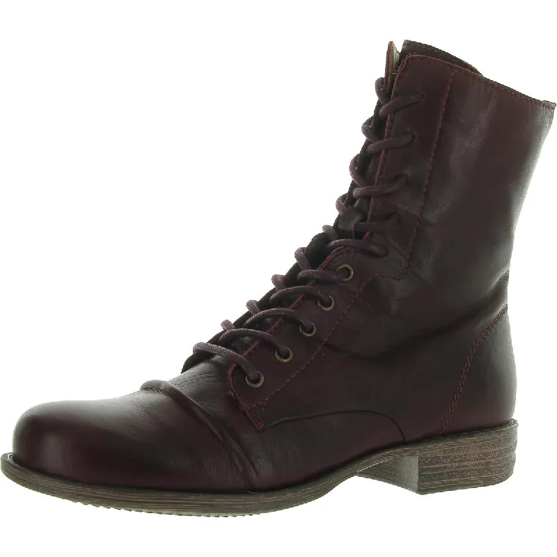 Stylish combat boots for teens-Miz Mooz Womens LUKAS Leather Almond toe Chelsea Boots