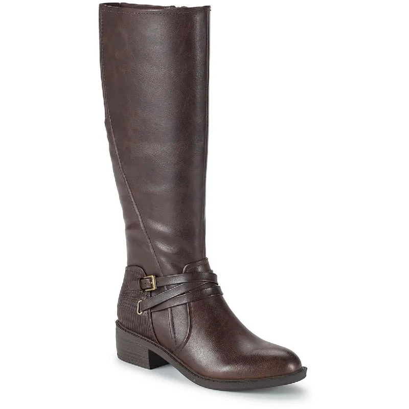 Stylish combat boots for teens-Baretraps Womens Stratford Faux Leather Mid-Calf Boots