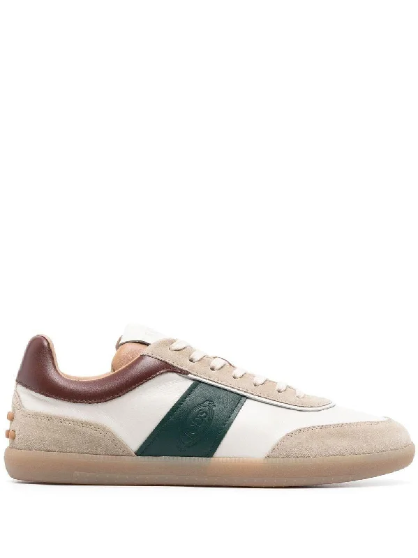 Athletic shoes with breathable linings -TOD'S Italian Suede and Leather Trainers with Rubber Sole, Sole Height 2.5cm