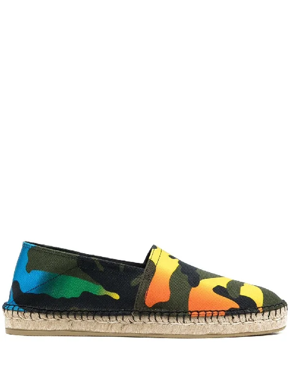 Athletic shoes for long jogs in parks -VALENTINO GARAVANI Mens Espadrilles in Multicolored Nero and Naturale for Spring/Summer 2024