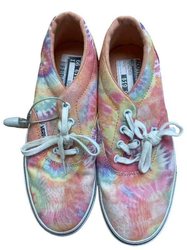 flats with eco-friendly sole-Shoes Flats By Vans In Tie Dye Print, Size: 7