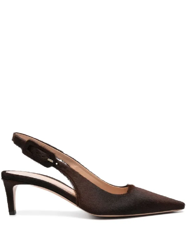 High heels with extra padding for support -high heels for every occasion-GIANVITO ROSSI Chic Pony Hair Slingback Pumps