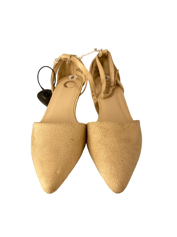 versatile flats for everyday wear-Shoes Flats By Clothes Mentor In Tan, Size: 8