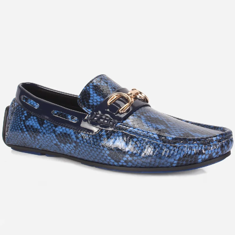 Slip-on loafers for lazy -Mens "MARTIN" Textured Slide-in Loafers Shoes