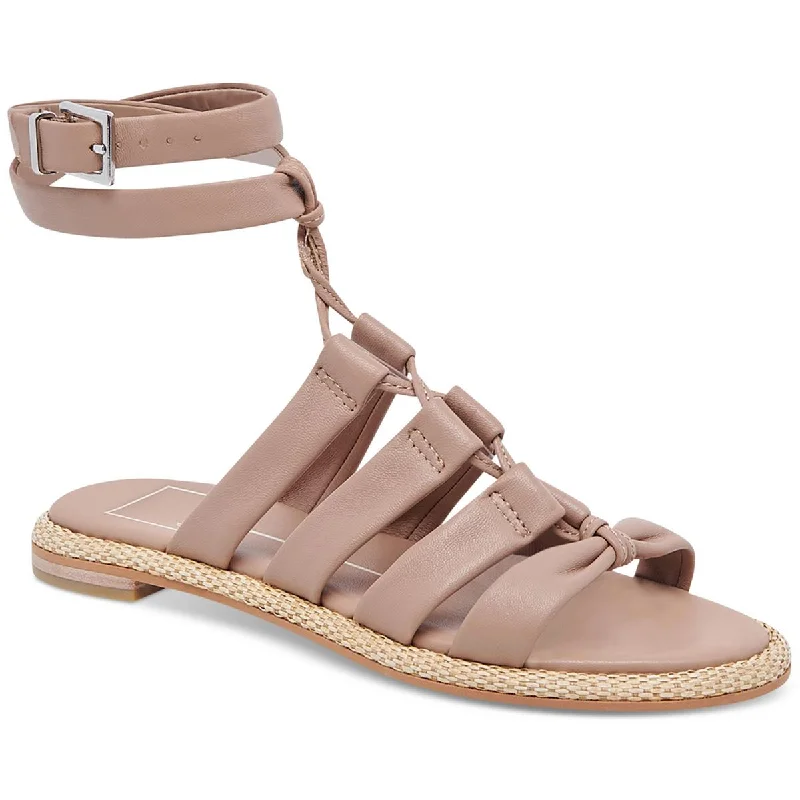 Fashionable sandals for summer nights-Dolce Vita Womens Adison Leather Buckle Gladiator Sandals