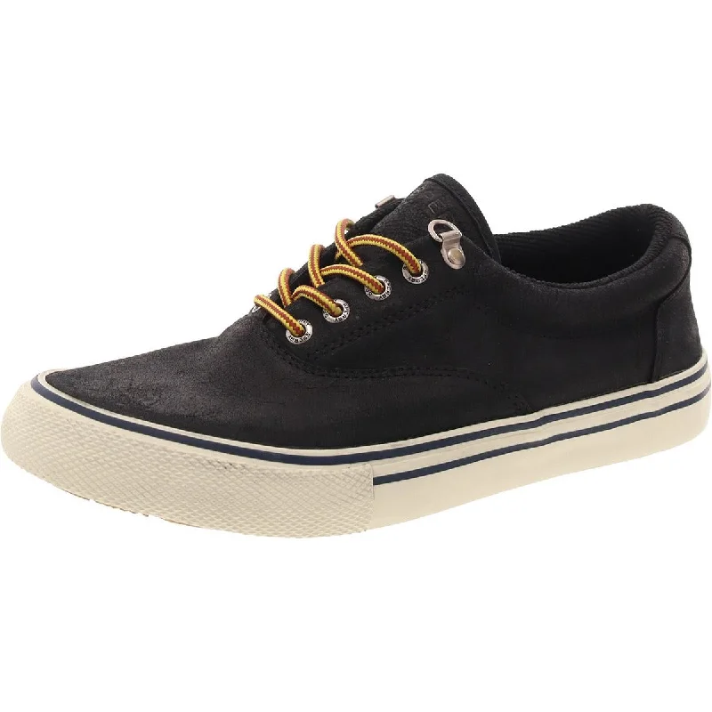 Athletic shoes with breathable footbeds -Sperry Mens Leather Lace-Up Casual And Fashion Sneakers