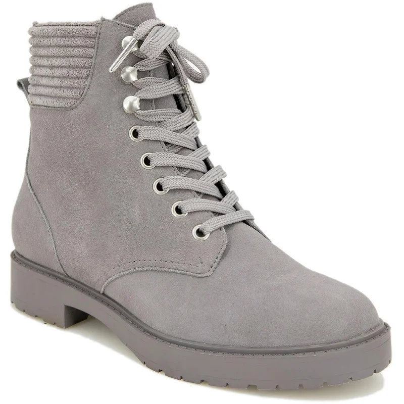 Durable boots for muddy treks-Splendid Womens Sadie Suede Almond Toe Combat & Lace-up Boots