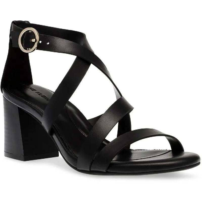 Stylish sandals for evening events-Anne Klein Womens Rowen Faux Leather Buckle Strappy Sandals