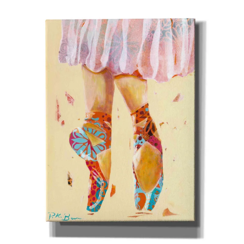 harmony slippers green-'Ballet Slippers' by Pamela Beer, Canvas Wall Art