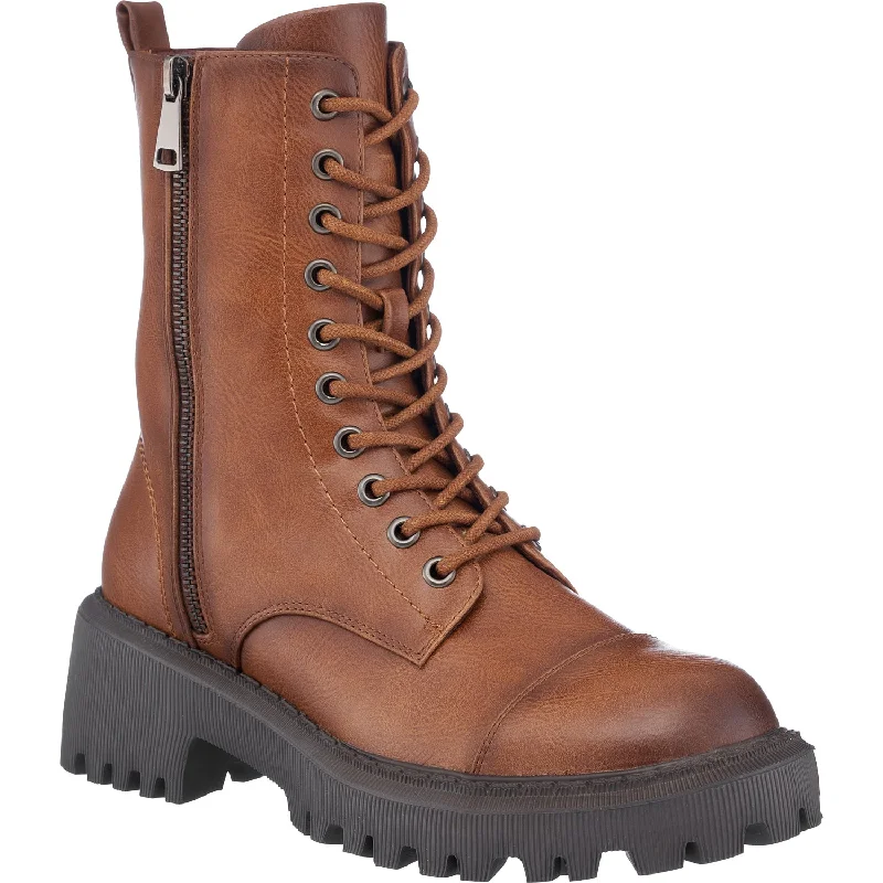 Warm boots for winter camping-McKay Cognac Lace-Up Boots