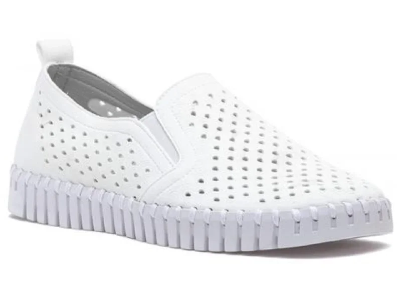 Athletic shoes with cushioned heels -Ilse Jacobsen: Tulip 140 in White