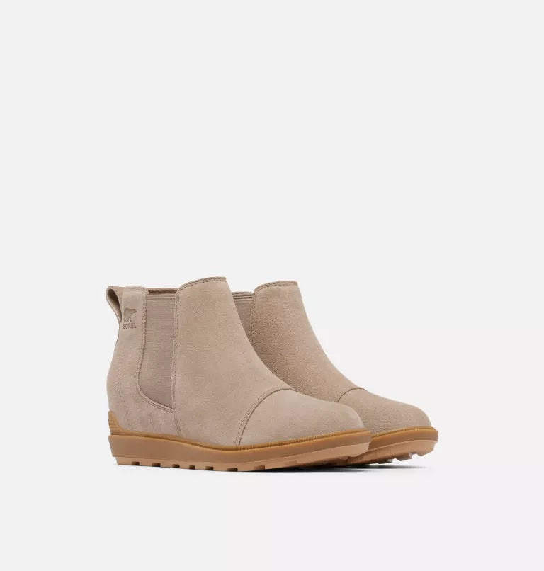 Cheap cowboy boots for adults-Sorel Evie II Chelsea Boot Omega Taupe Gum Women's