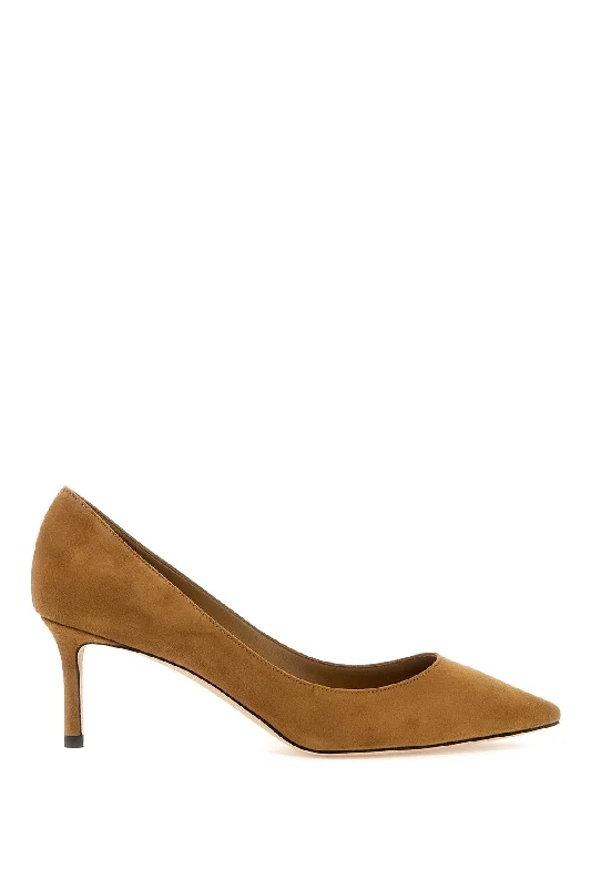 High heels with non-slip soles -high heels for women who love fashion-Jimmy Choo Suede Romy 60 Pumps