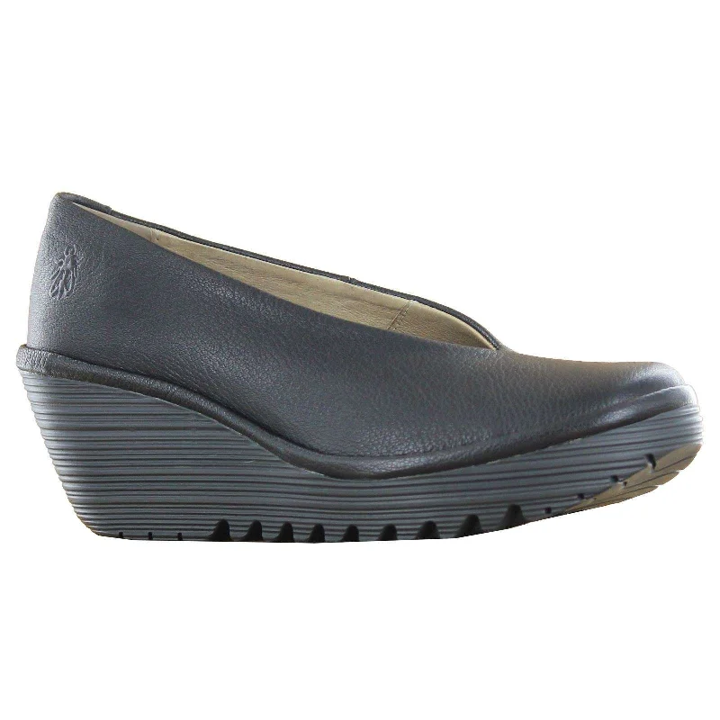 Yaz Leather Women's Wedge Heel Shoes