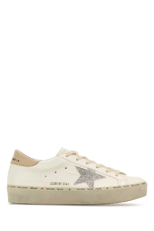 Athletic shoes with quick-dry materials -GOLDEN GOOSE DELUXE BRAND Hi Star Leather Sneakers for Women