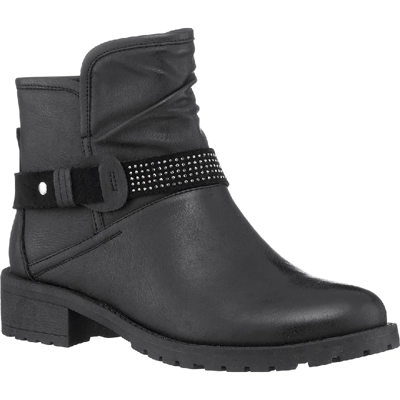 Waterproof hiking boots for rain-Moto Black Ankle Bootie