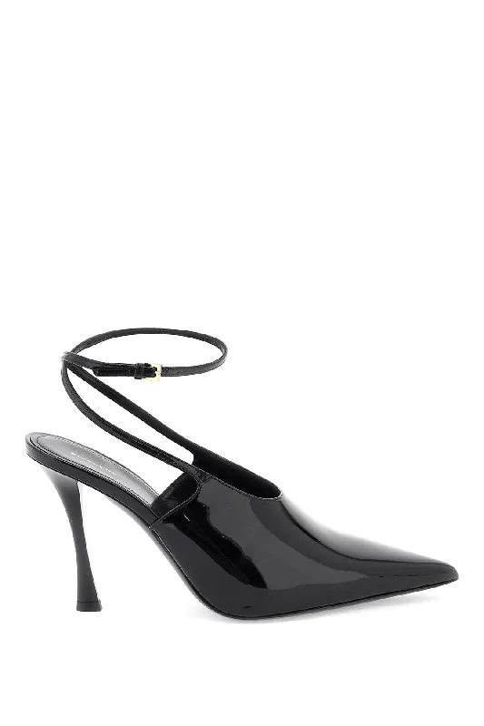 High heels with elegant night walks -high heels with removable footbed-Givenchy Patent Leather Slingback Pumps