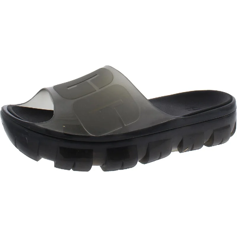 Breathable sandals for hot weather-Ugg Womens W Jella Clear Slide Pool Slip On Slide Sandals