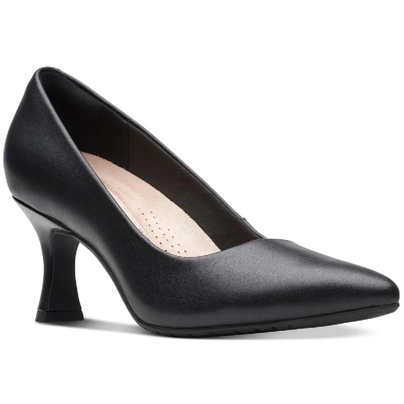 High heels with vibrant sole designs -black high heels for women-Clarks Womens Kataleyna Gem Leather Slip-On Pumps