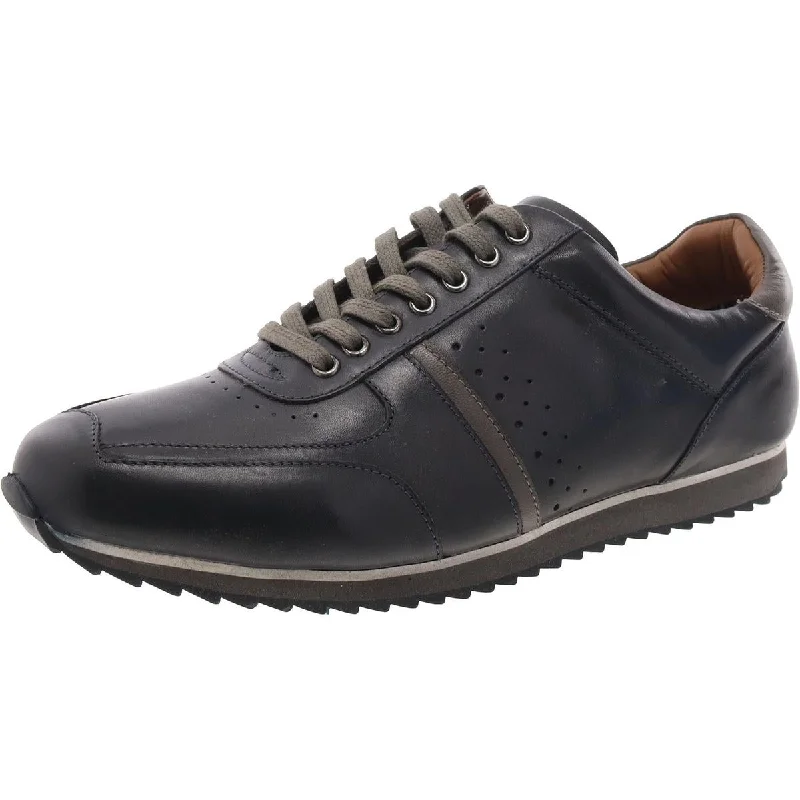 Athletic shoes with bold footbeds -Thomas & Vine Mens Leather Lifestyle Casual And Fashion Sneakers