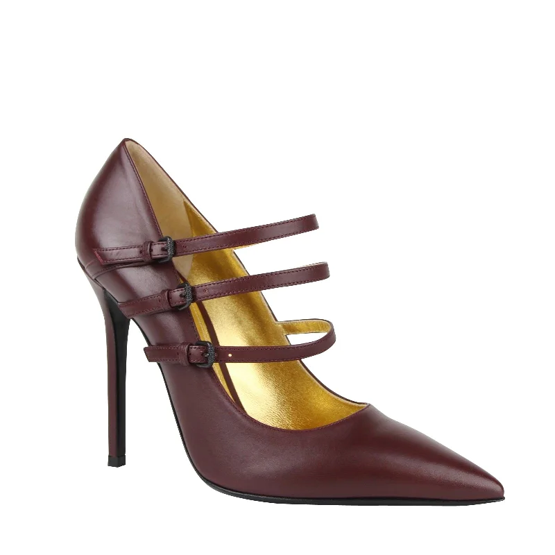 High heels for outdoor cocktail parties -high heels for weddings-Bottega Veneta Women's 3 Straps  Leather Heels