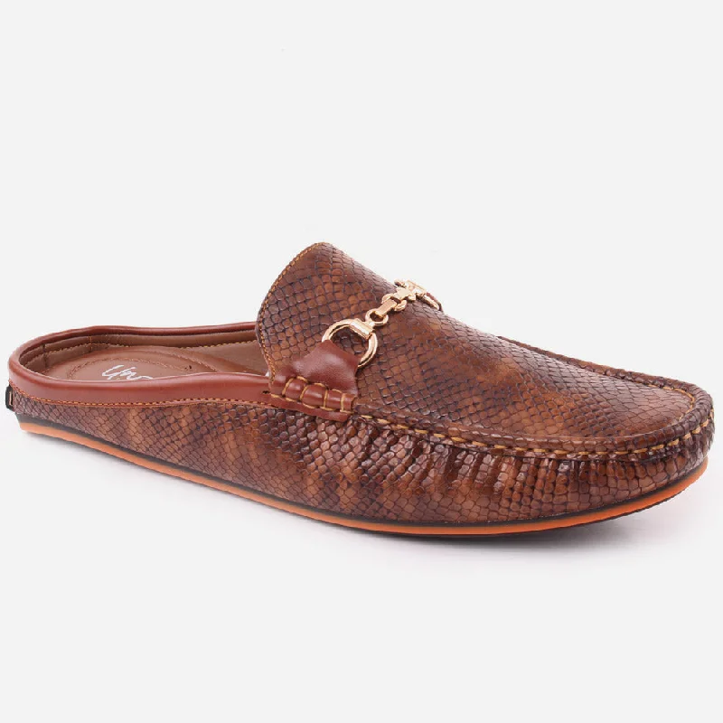 Custom loafers with monogram -Men "PAT" PU Rubber Sole Loafers