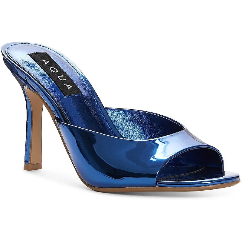 High heels with padded uppers -high heels for chic office wear-Aqua Womens AQ LUCID Open Toe Pumps Heels