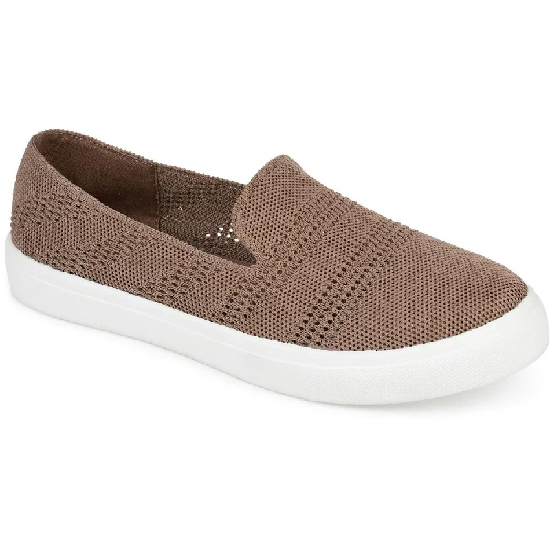 Athletic shoes with anti-slip tread patterns -Journee Collection Womens Meika Knit Fitness Casual and Fashion Sneakers