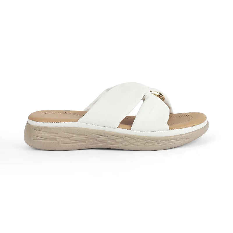 Soft sandals for hot summers-Tresmode Has White Women's Casual Wedge Sandals