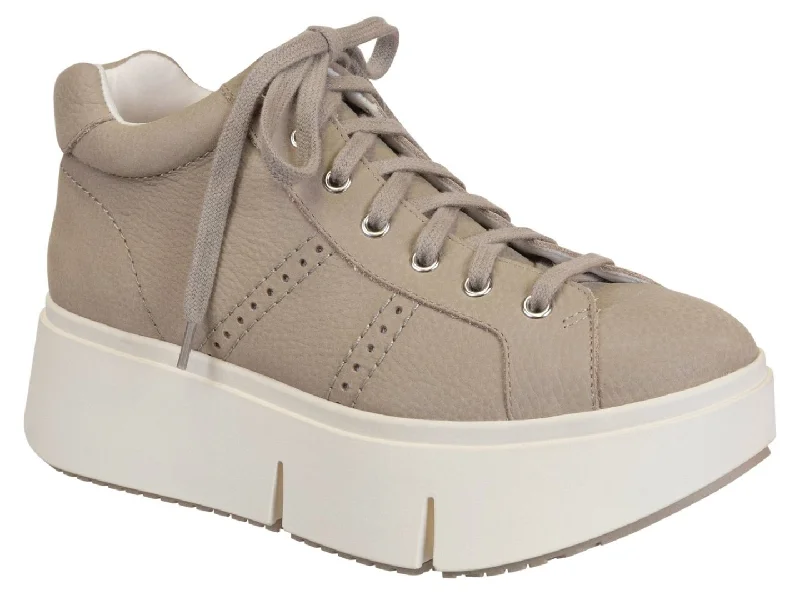 Athletic shoes for casual fitness enthusiasts -Naked Feet: ESSEX in GREIGE Platform High Top Sneakers