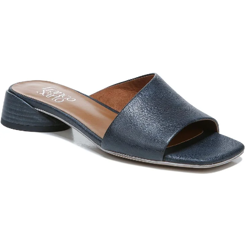 Waterproof sandals for river walks-Franco Sarto Womens Leslie Leather Slide Sandals