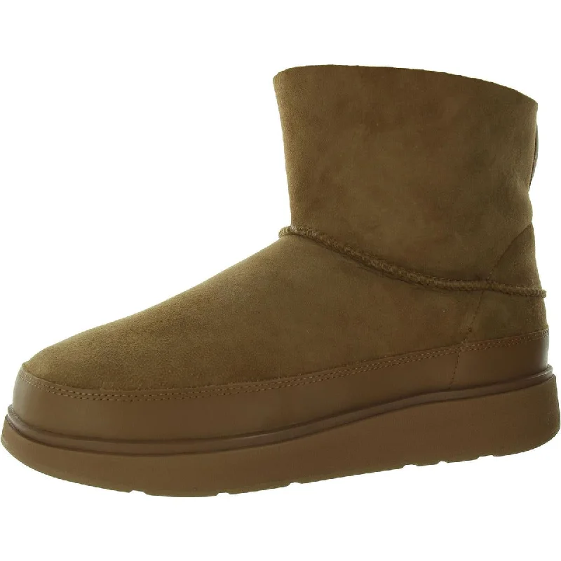 Warm boots for subzero temperatures-Fitflop Womens Leather Slip On Shearling Boots