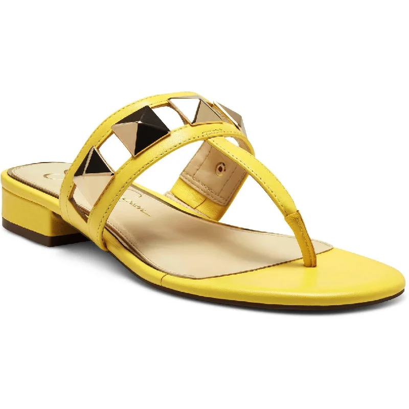 Waterproof sandals for creek hikes-Jessica Simpson Womens Movena Embellished Slip-On Thong Sandals