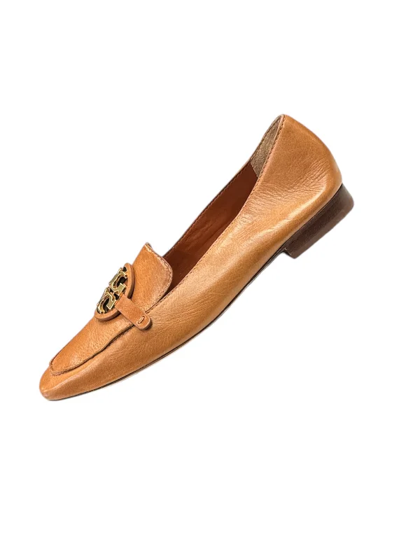 comfortable walking flats-Shoes Flats By Tory Burch In Brown, Size: 9.5