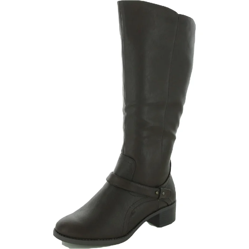 Fashionable boots for rainy seasons-Easy Street Womens Jewel Faux-Leather Tall Knee-High Boots