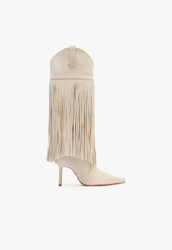 Best boots for cold weather-Raffaela Up Fringes Boot