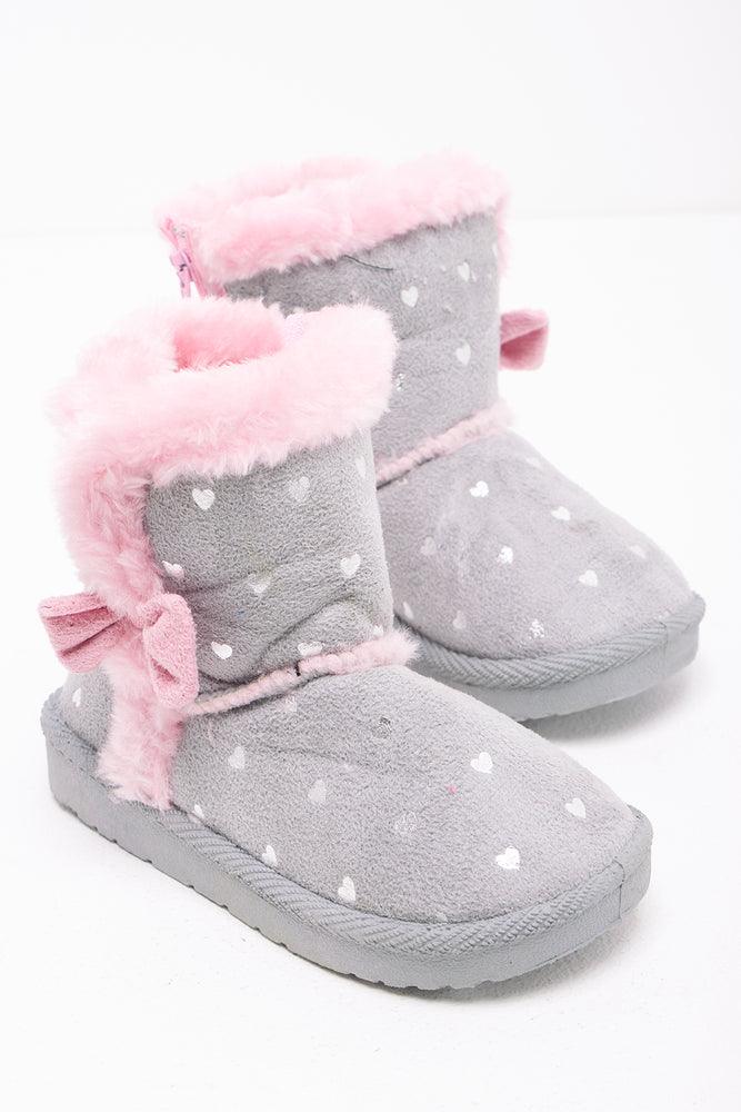 natural slippers eco-Bow Slipper Grey