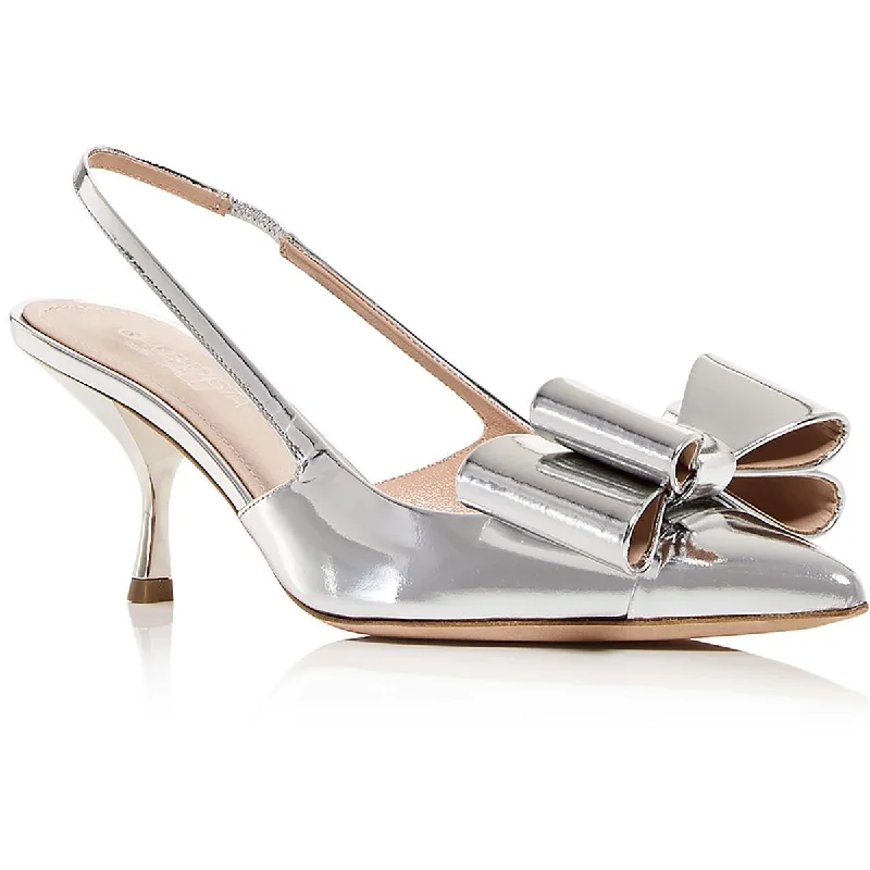 Non-slip sandals for wet trips-Giambattista Valli Womens Patent Leather Slingback Heels